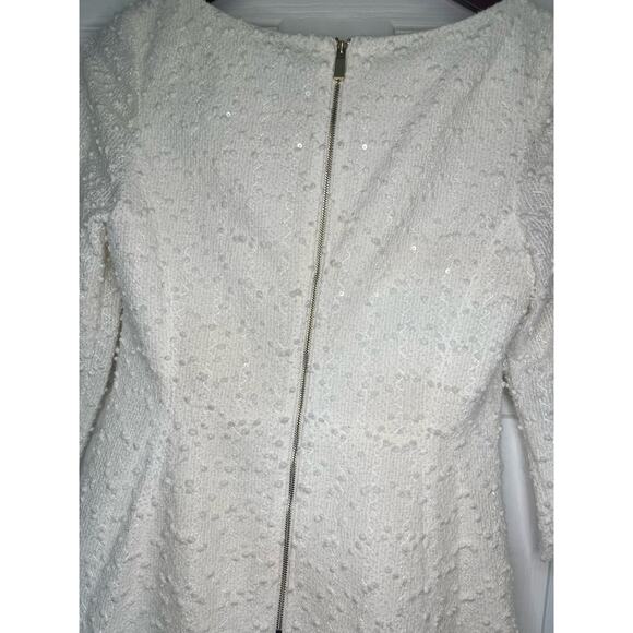 Vince Camuto Size 8 Semi‎ Formal White Cocktail Wedding Sparkle Dress NYE - Picture 6 of 10